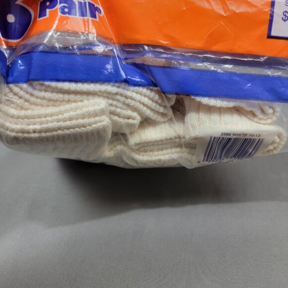 Vtg MacGregor Crew Socks Plain Cotton Blend Made in USA 6 Pack - Picture 7 of 10